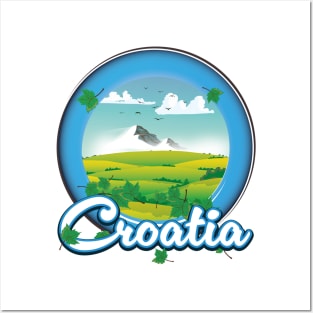 Croatia retro logo Posters and Art